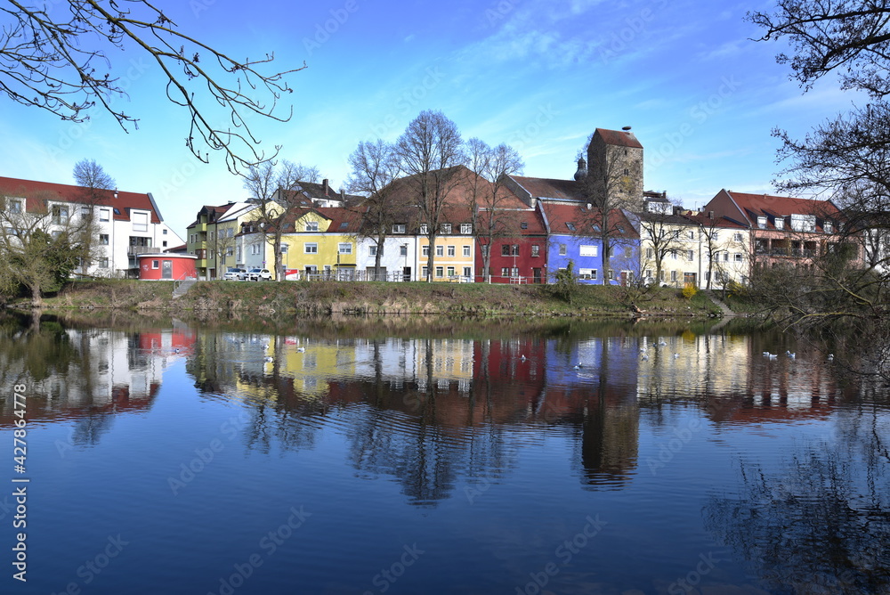 Stadt Cham am Fluss Regen