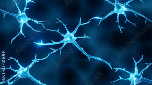 Neurons firing, brain cells responsible for inteligence, nervous system