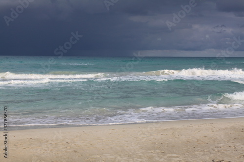 Storm Dark Cloud Beach Ocean