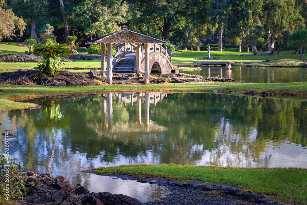 Obraz premium Japanese garden in Hilo, Big Island, Hawaii