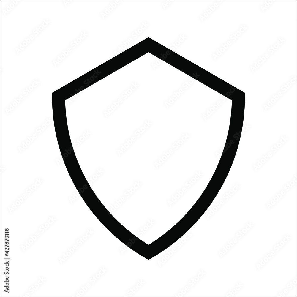 Shield icon template isolated. logo design, flat syle color editable vector illustration on white background eps 10 Shield icon template isolated. logo design, flat syle color editable vector illustration on white background eps 10
