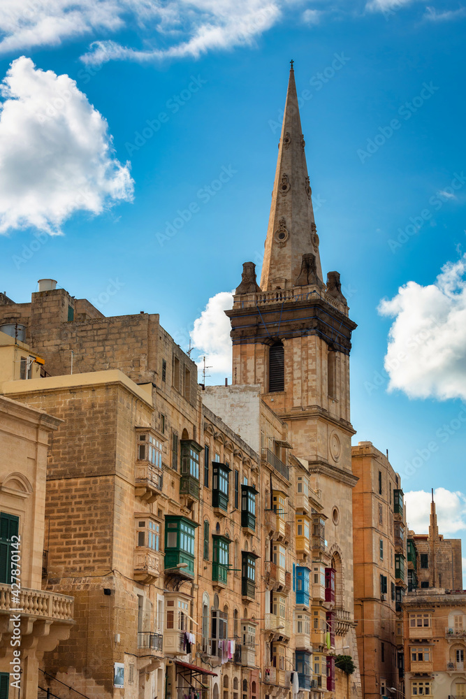 Fototapeta premium Beautiful architecture of the Valletta city, capital of Malta