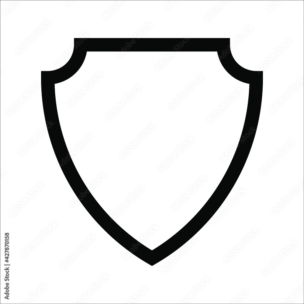 Shield icon template isolated. logo design, flat syle color editable vector illustration on white background eps 10 Shield icon template isolated. logo design, flat syle color editable vector illustration on white background eps 10