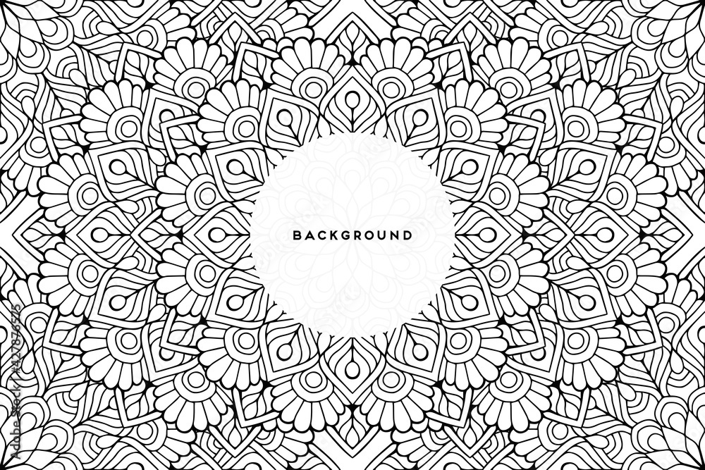 Fototapeta premium Vector islamic background with mandala