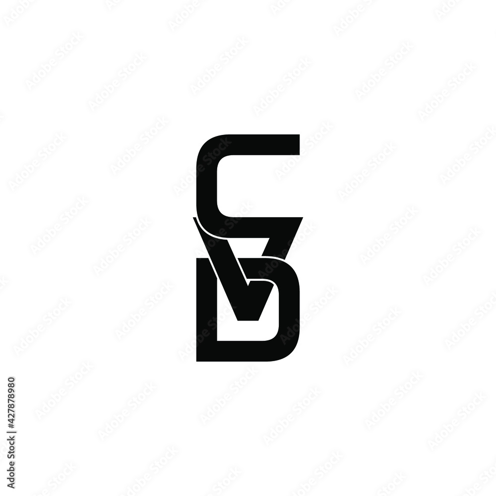 cvd letter original monogram logo design