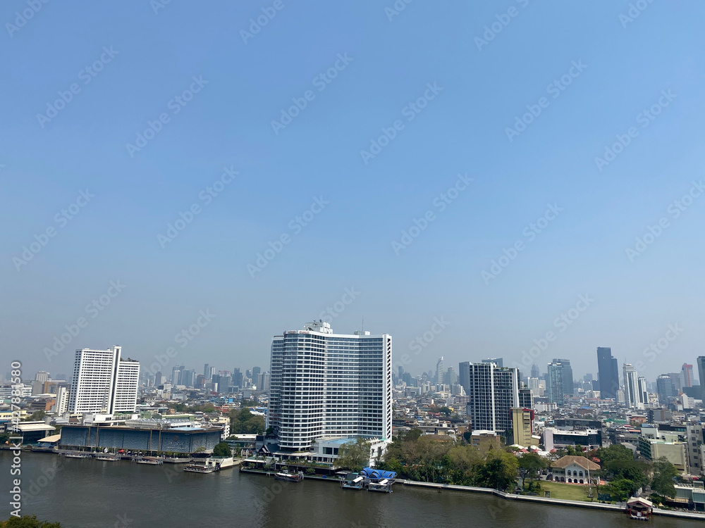 Fototapeta premium Bangkok city riverside views