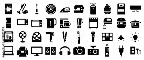 Home appliances vector icon 家電アイコンセット