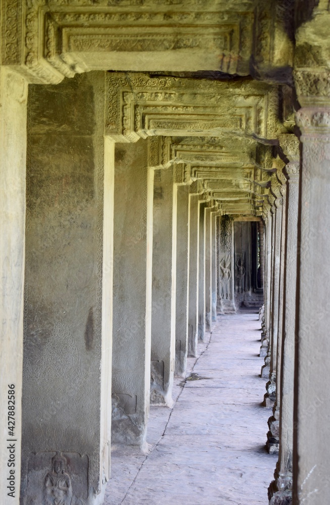 old temple pillars