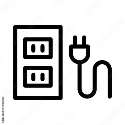 Outlet and plug icon コンセントとプラグのアイコン