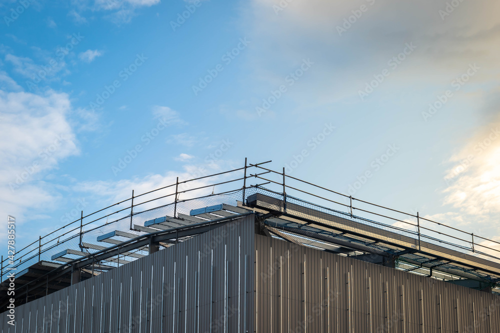 Industrial distribution warehouse construction frame in england uk