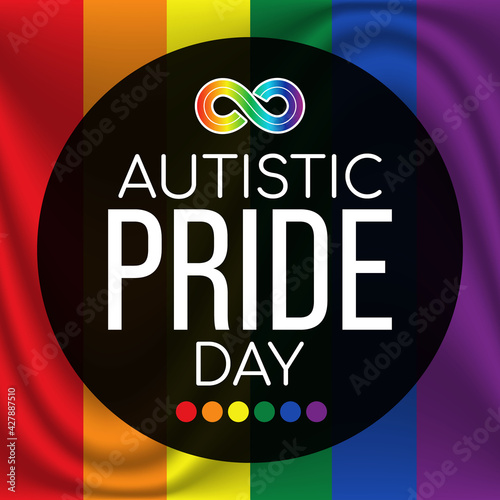 Autistic Pride Day is a pride celebration for autistic people held on June 18th every year. Vector illustration.