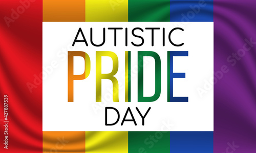 Autistic Pride Day is a pride celebration for autistic people held on June 18th every year. Vector illustration.