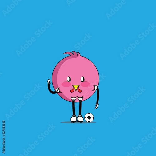 cute bird cartoon mascot
