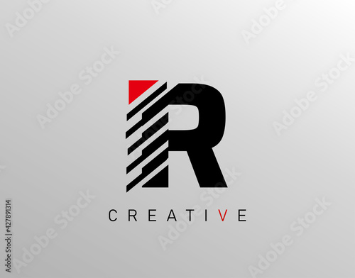 Creative Modern Letter R logo, Monogram R Logo Icon.