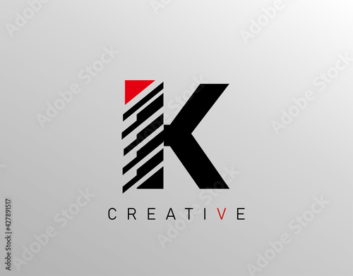 Creative Modern Letter K logo, Monogram K Logo Icon.