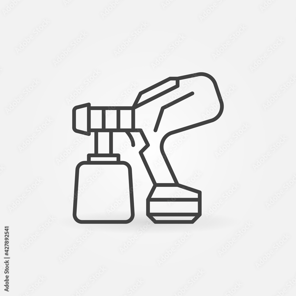 Handheld Paint Sprayer vector thin line concept icon Handheld Paint Sprayer vector thin line concept icon