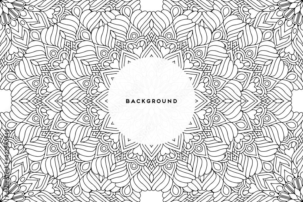 Fototapeta premium Vector islamic background with mandala