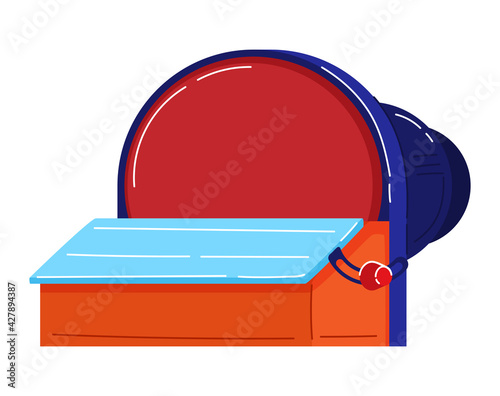 Electric machines in production, planer for wood, thickness stripping equipment, cartoon vector illustration, isolated on white.