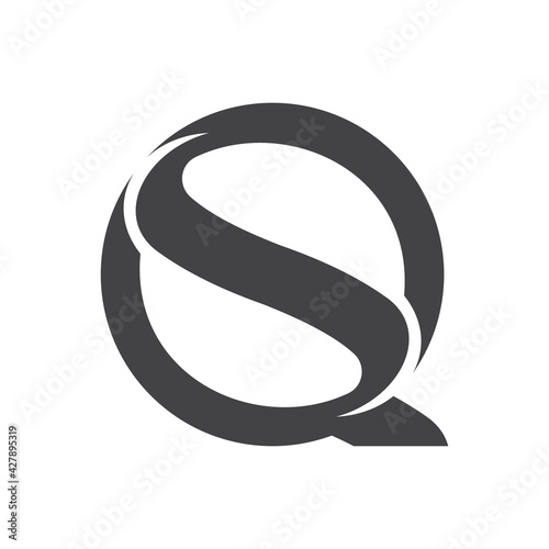 Creative abstract letter sq logo design. Linked letter qs logo design.