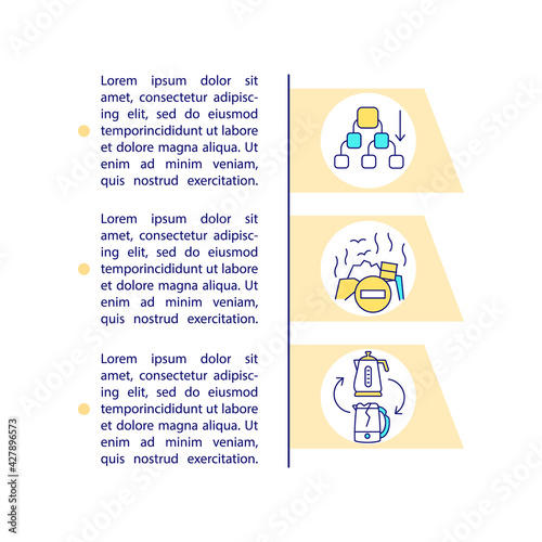 Circular economy development concept line icons with text. PPT page vector template with copy space. Brochure, magazine, newsletter design element. Re-manufacture linear illustrations on white