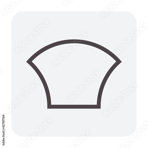 Concrete paver block pavement floor or brick vector icon. For landscape, outdoor and garden by construction paving on ground to create half round dumble pattern. That sidewalk, road, patio and path.