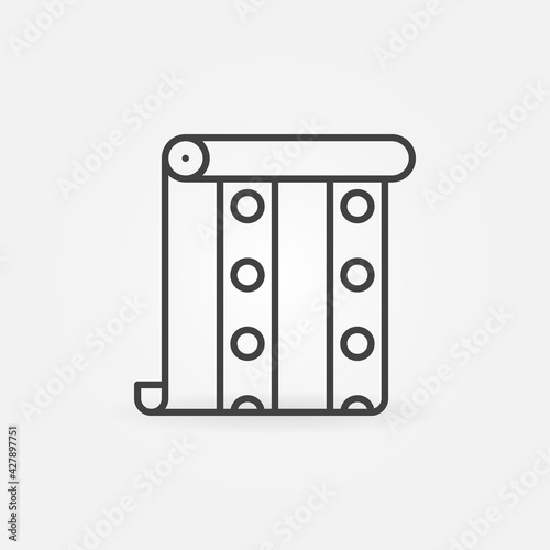 Creative Wallpaper Roll vector thin line concept icon