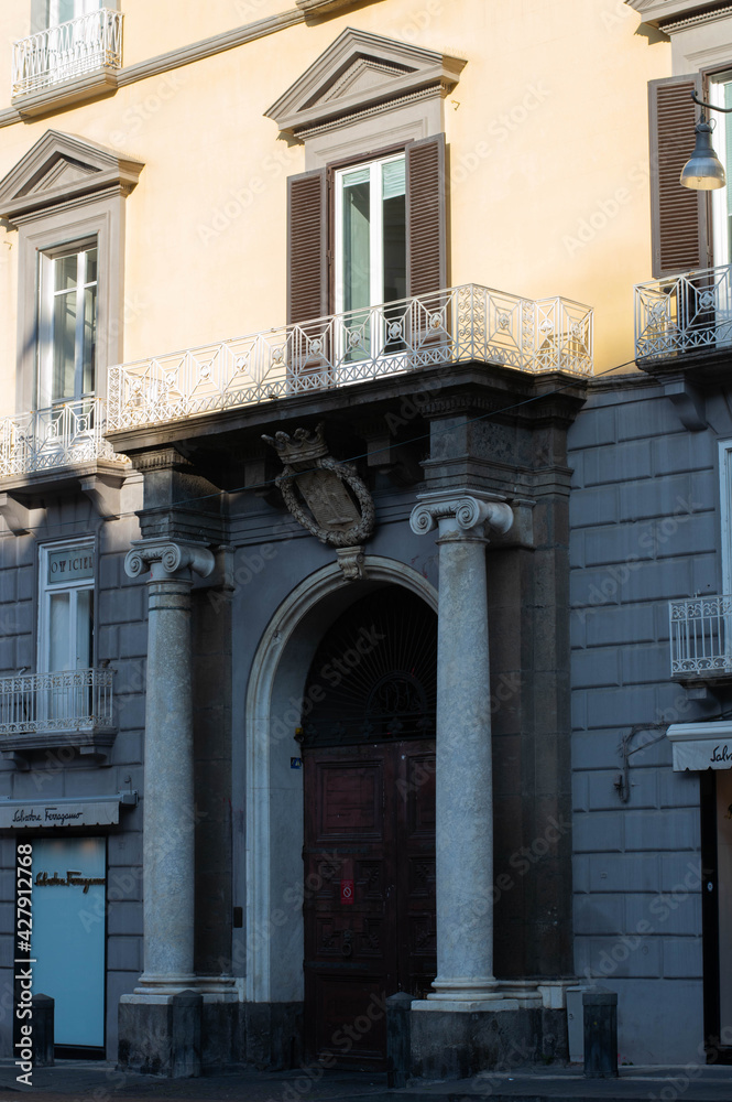The famous Palazzo Partanna, in Naples, Piazza dei Martiri.