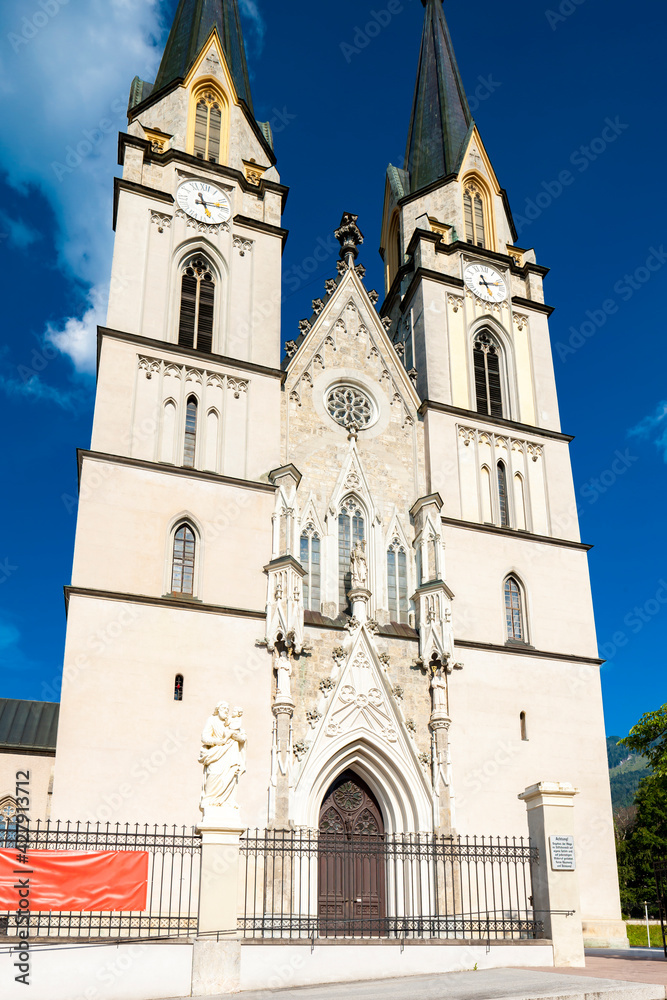 Church of Admont Abbey in the neo-Gothic style, Admont, Styria, Austria