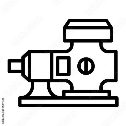 Rotary Gear Pumps Concept Vector Icon Design, fluid and gravity direct lift Pump Symbol on White background, Electrical energy into hydraulic energy machine converter stock illustration  
