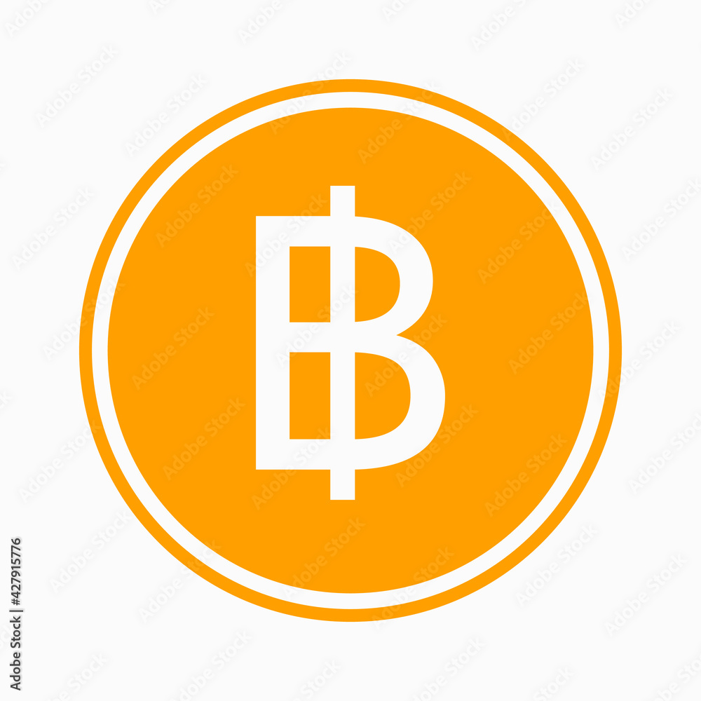Baht icon. Thai currency symbol. Vector illustration. Coin symbol. Baht icon. Thai currency symbol. Vector illustration. Coin symbol.