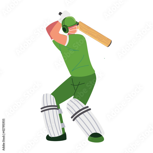 batsman playing cricket