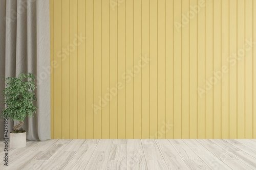 Colorful empty room. Scandinavian interior design. 3D illustration © AntonSh