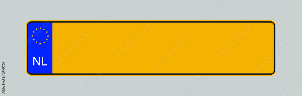 The License Plate Of The Netherlands Vehicle Registration Plates Frame 