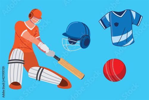 cricket player equipment