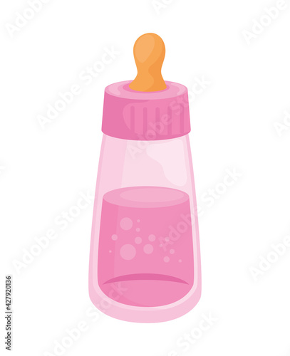 pink baby bottle