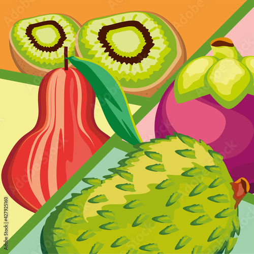 tropical fruits harvest