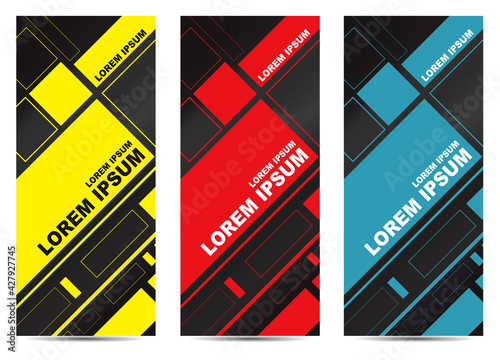 dynamic vertical banner background template design