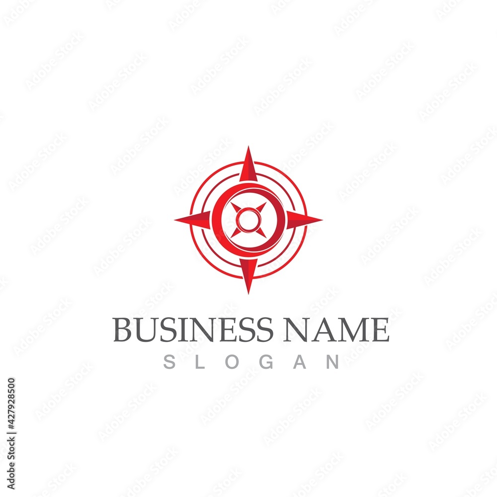 compass logo template vector icon illustration