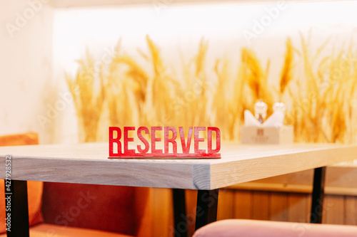 Reserved table