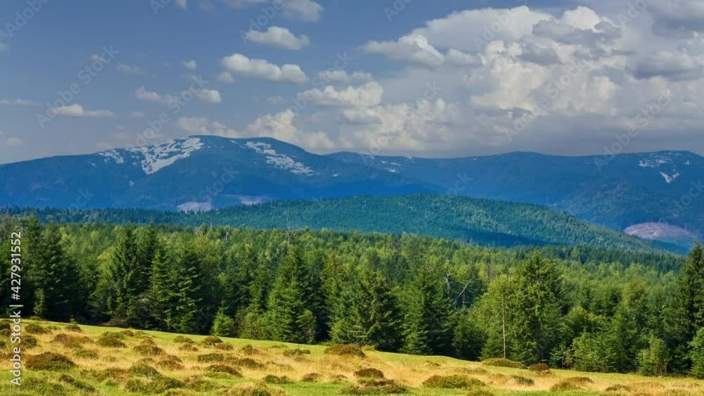 beautiful summer mountain time lapse panorama beautiful summer mountain time lapse panorama