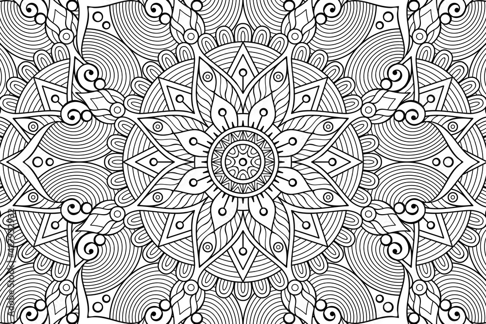 Fototapeta premium Vector islamic background with mandala