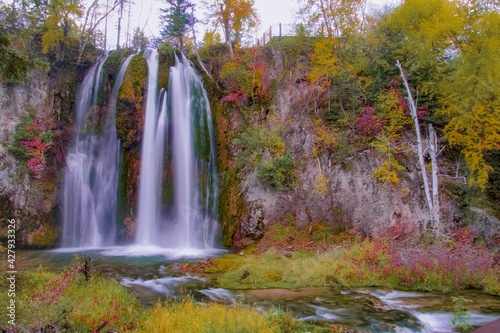 Fall and Autumn Waterfall