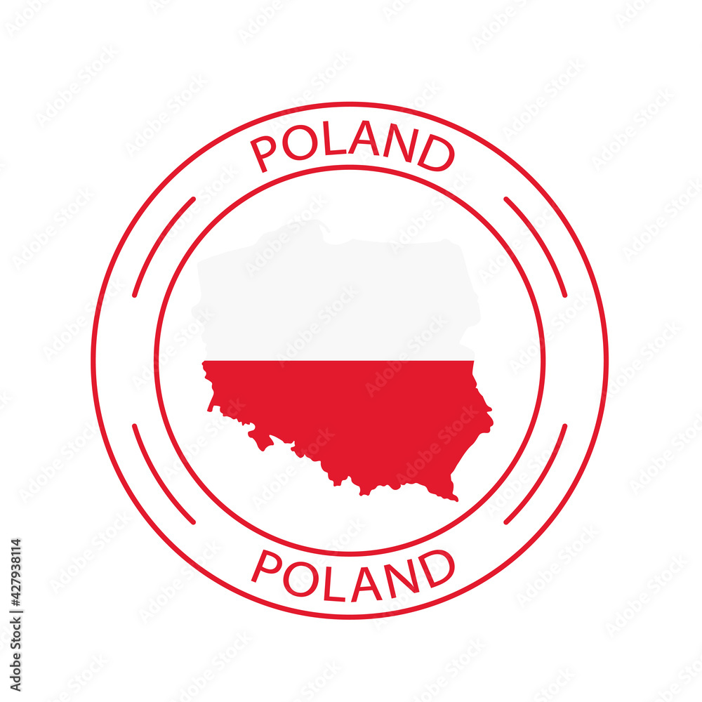 Poland stamp with map icon- vector illustration Poland stamp with map icon- vector illustration