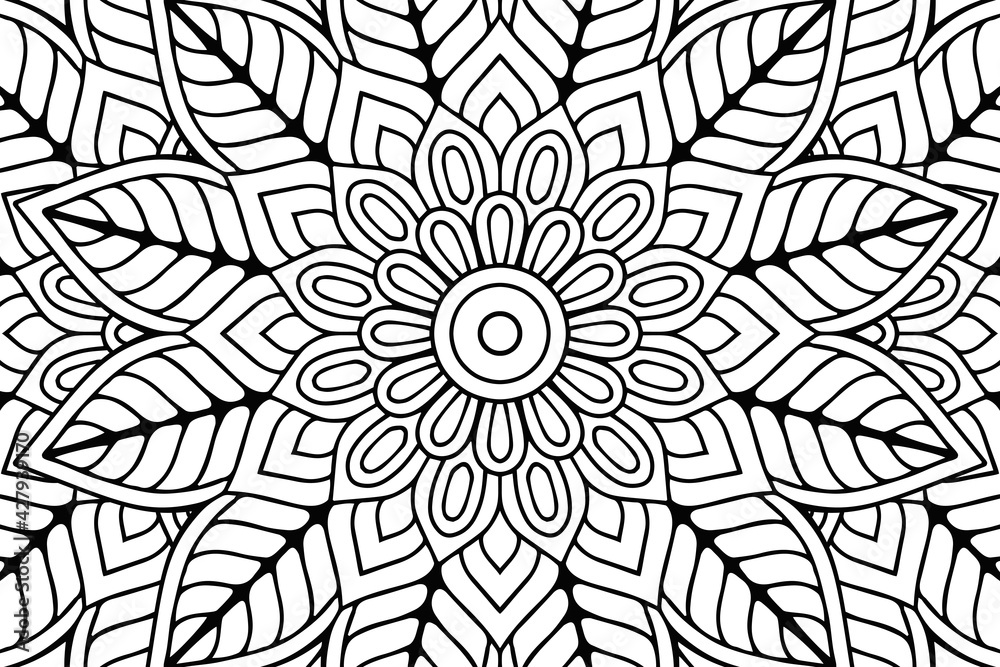 Fototapeta premium Vector islamic background with mandala