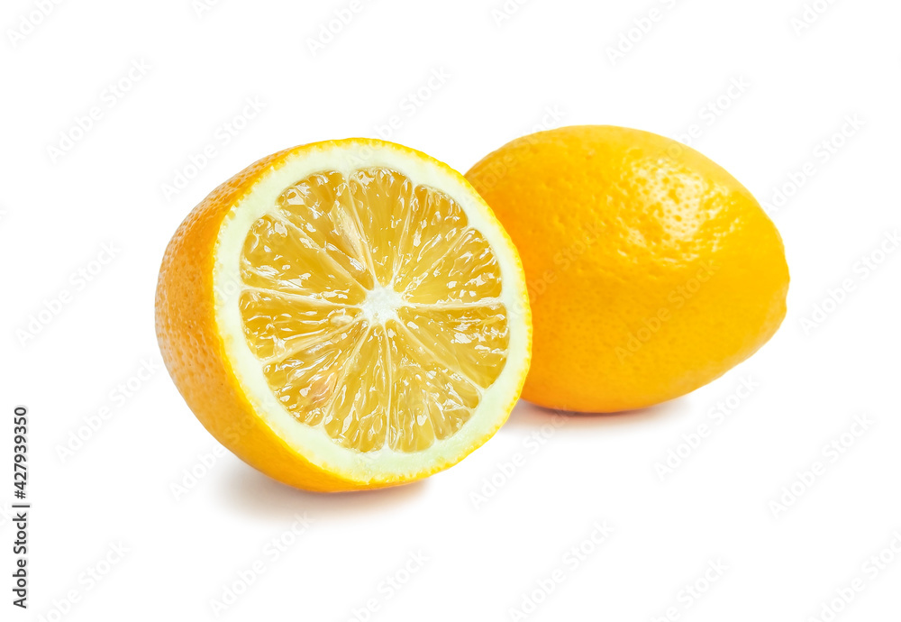 Fresh lemon isolated on white background Fresh lemon isolated on white background