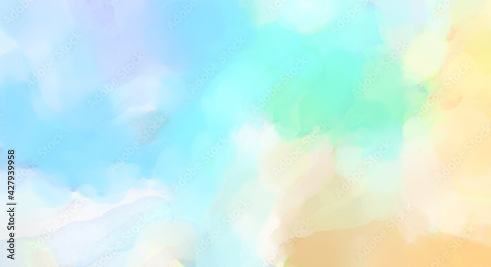 Modern painting of soothing brush strokes resembling alcohol inks. Watercolor abstract painting with pastel colors for poster, wall art, banner, card, book cover or packaging. Modern painting of soothing brush strokes resembling alcohol inks. Watercolor abstract painting with pastel colors for poster, wall art, banner, card, book cover or packaging.