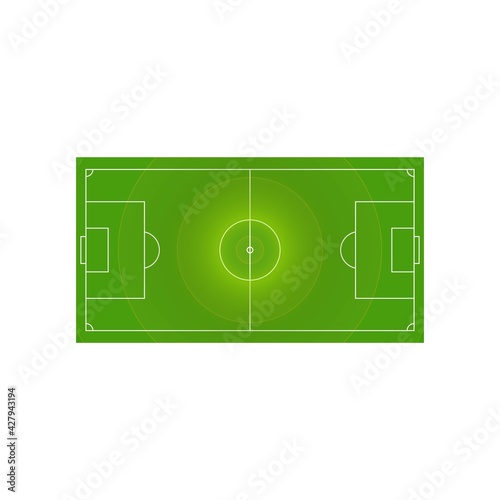 Football green field vector graphics