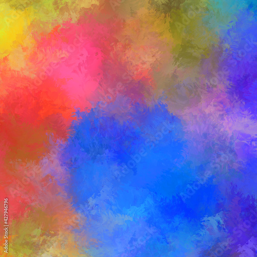 Creative abstract painting. Background with artistic brush strokes. Colorful and vibrant illustration. Painted art.