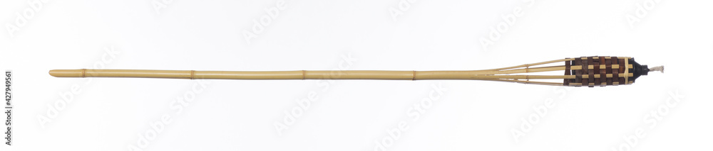 wooden torch isolated on white background wooden torch isolated on white background