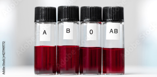 samples with the various blood types